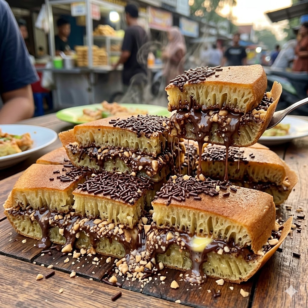 Martabak Manis Kacang Cokelat Martabak Kubang Hayuda